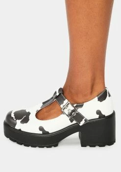 Koi Footwear Nettie Cow Print Mary Janes