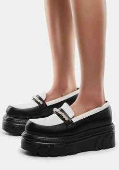 Koi Footwear Oxford Platforms Ayoko Pearl Stomer Loafers