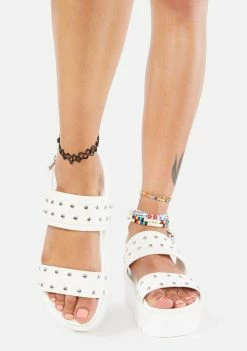 Koi Footwear Solitude Studded Platform Sandals Platforms