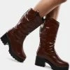 Koi Footwear Brown Wintu Chunky Western Boots