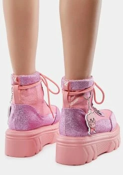Koi Footwear Platform Boots Addy The Baddy Bear Combat Boots