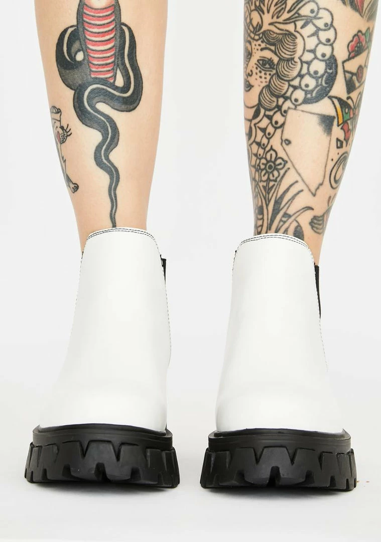Coupon ๐ฅฐ Koi Footwear White Raptor Chelsea ๐ฅพ Boots Platforms โ๏ธ 5 Koi Footwear White Raptor Chelsea Boots Platforms