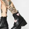 Koi Footwear Pink Heart Gin Platform Boots