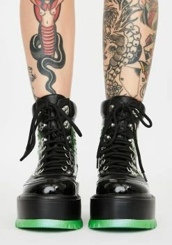 Promo π Koi Footwear Green Helios Flame Combat π₯Ύ Boots π 8 Koi Footwear Green Helios Flame Combat Boots