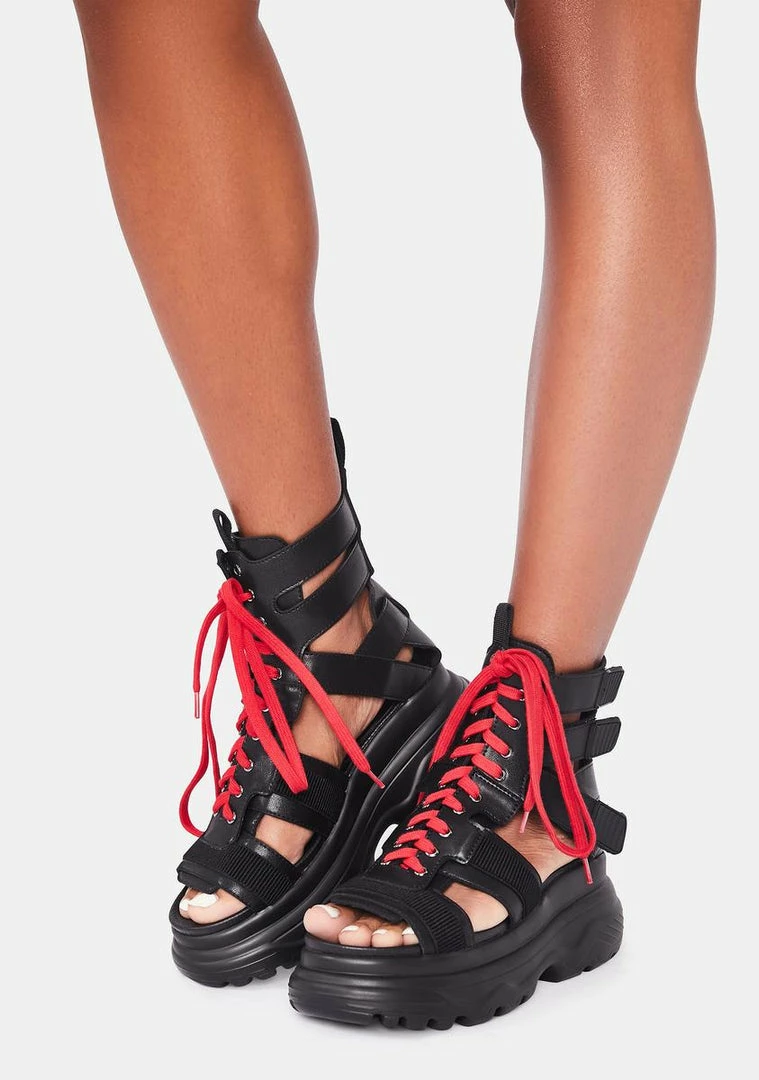 Buy π Koi Footwear Platforms Saint Lace-Up π©΄ Sandals π 3 Koi Footwear Platforms Saint Lace-Up Sandals