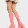 Koi Footwear Knee High Boots Coral Restless Riser Platform Long Boots