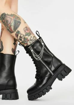 Koi Footwear Mergo Chain Combat Boots Boots & Booties