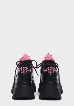 Koi Footwear Platform Sneakers Pink Bear Vilun Sneakers