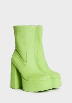 Koi Footwear X Teletubbies Green Platform Boots