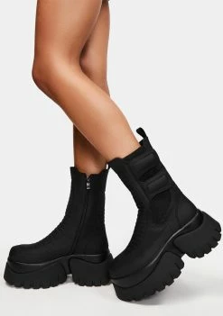 Koi Footwear Cerebus Combat Boots Lace-Up Boots