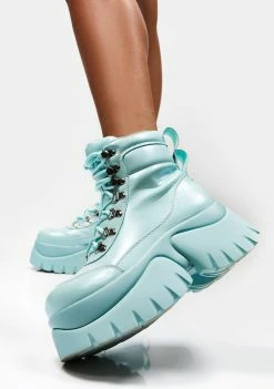Koi Footwear Baby Blue Gooey Platform Boots