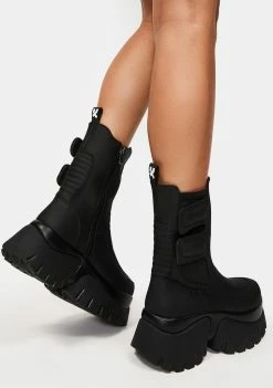 Koi Footwear Cerebus Combat Boots Lace-Up Boots