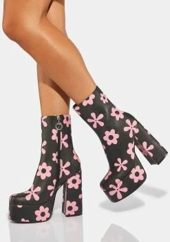 Koi Footwear Empty Flowers Platform Boots Platforms