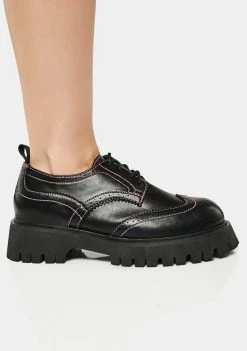 Koi Footwear Tunnel Vision Platform Brogues Oxfords