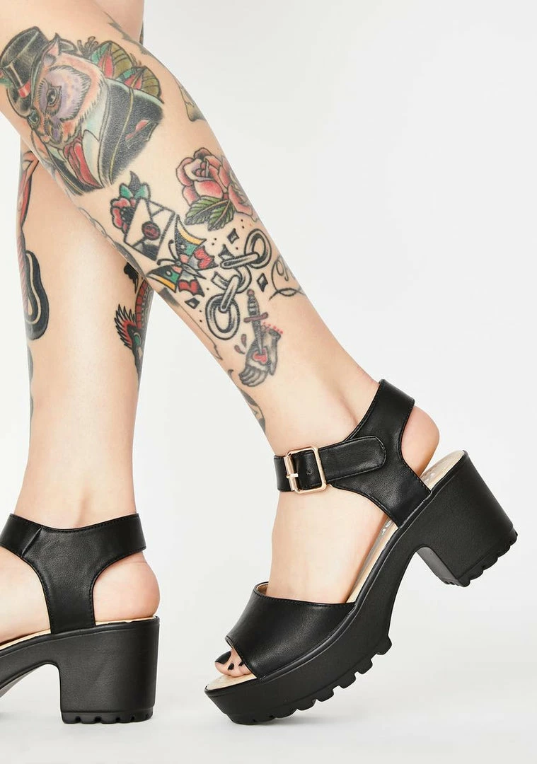 Discount π Koi Footwear Cleated Block Heel Platform π©΄ Sandals Platforms π 4 Koi Footwear Cleated Block Heel Platform Sandals Platforms