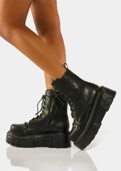 Koi Footwear Messedi Studded Combat Boots