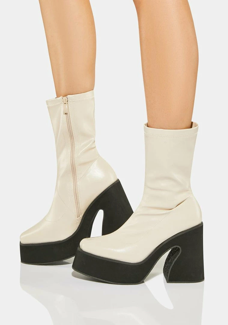 Best Sale 😍 Koi Footwear Larkin Heeled Platform 🥾 Boots 👍 4 Koi Footwear Larkin Heeled Platform Boots