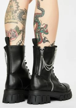 Koi Footwear Mergo Chain Combat Boots Boots & Booties