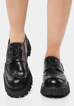 Koi Footwear Tunnel Vision Platform Brogues Oxfords