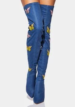 Koi Footwear Boots & Booties Butterfly Effect Denim Boots