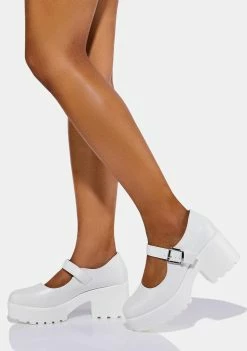 Koi Footwear White Washout Tira Mary Janes