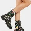 Koi Footwear Garden Games Floral Boots Combat Boots