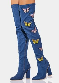 Koi Footwear Boots & Booties Butterfly Effect Denim Boots