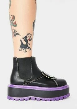 Koi Footwear Purple Area 51 Platform Boots Platforms