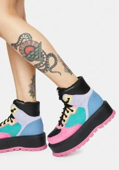 Koi Footwear Black Sumikko Platform Sneakers Platforms