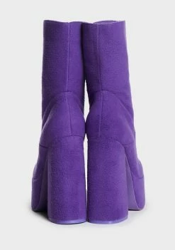 Koi Footwear X Teletubbies Purple Platform Boots