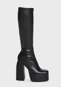 Koi Footwear Knee High Boots Restless Riser Platform Long Boots