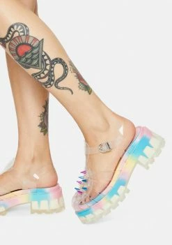 Koi Footwear Groovy Slinky Platform Studded Sandals