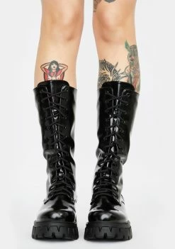 Koi Footwear Trinity Patent Calf High Boots