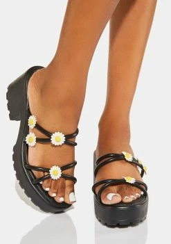 Promo 🔥 Koi Footwear Blooming Daisy Platform 🩴 Sandals 🔥 8 Koi Footwear Blooming Daisy Platform Sandals