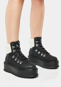 Koi Footwear Combat Boots Kaldor Platform Hiker Boots