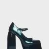 Cheapest ✔️ Koi Footwear Teal Sweet Attitude Platform 👠 Heels 🔔 2 Koi Footwear Teal Sweet Attitude Platform Heels