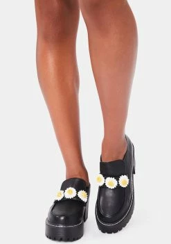 Koi Footwear Primrose Flower Chunky Loafers Platforms