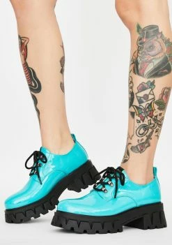 Koi Footwear Mensis Patent Oxfords Platforms
