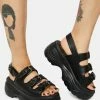 Koi Footwear Black Out My Way Platform Sandals