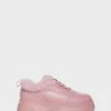 Koi Footwear Classic Sneakers Pink Fluffy Platform Sneakers