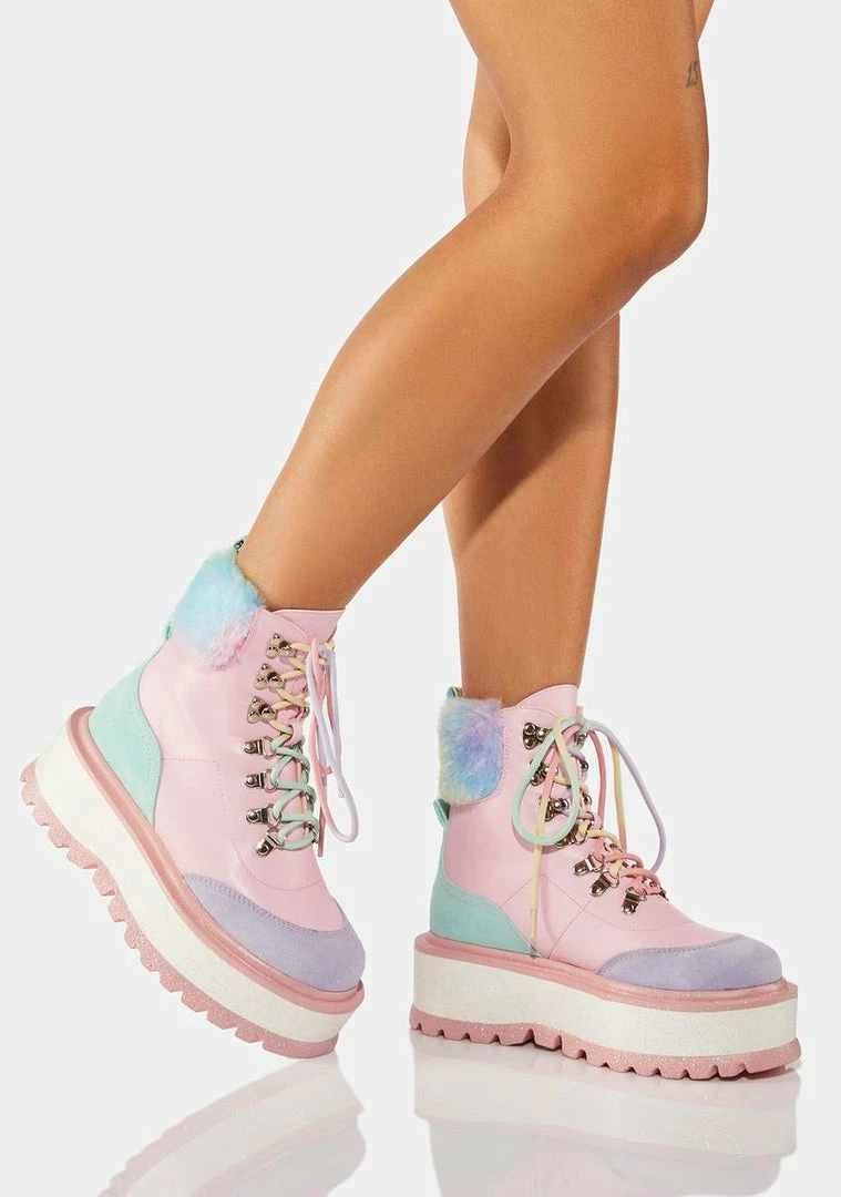 Cheap 😍 Koi Footwear 🍬 Candy Tears Glitter Platform 🥾 Boots Platforms ❤️ 3 Koi Footwear Candy Tears Glitter Platform Boots Platforms