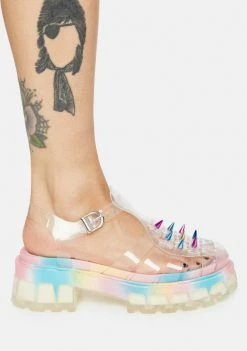 Koi Footwear Groovy Slinky Platform Studded Sandals