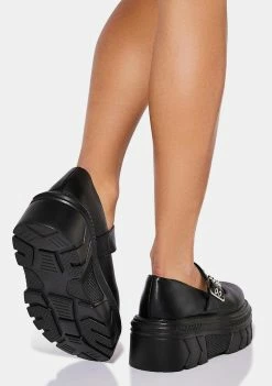 Koi Footwear Black Veritas Platform Mary Janes