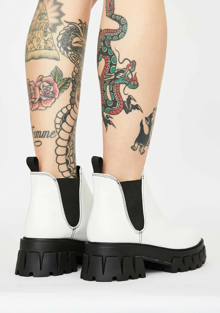 Coupon ๐ฅฐ Koi Footwear White Raptor Chelsea ๐ฅพ Boots Platforms โ๏ธ 6 Koi Footwear White Raptor Chelsea Boots Platforms