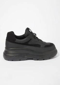 Koi Footwear Black Gyoubu Wire Chunky Sneakers Platforms