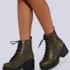 Koi Footwear Boots & Booties Green Gin Platform Boots
