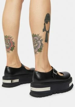 Koi Footwear Platforms Black Darkseid Mary Janes