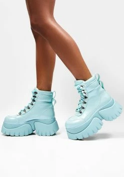Koi Footwear Baby Blue Gooey Platform Boots
