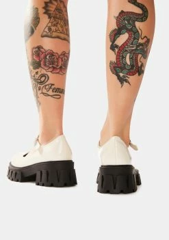 Koi Footwear Beige Shin Platform Loafers Platforms