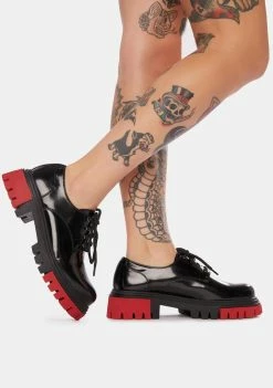 Koi Footwear Monarch Contrast Sole Oxfords Flats